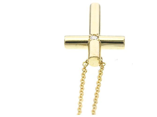 Tiffany & Co Collana Croce in Oro 18K Tiffany con Diamante D'oro - vista 6