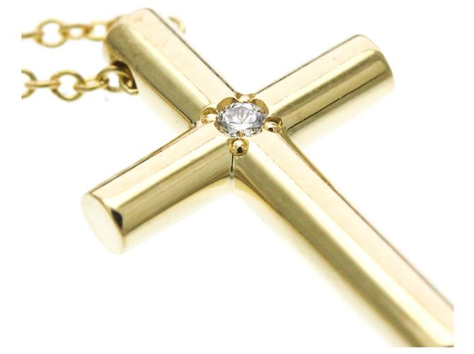 Tiffany & Co Collana Croce in Oro 18K Tiffany con Diamante D'oro - vista 7
