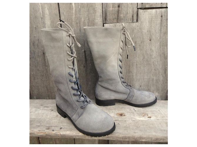 Autre Marque Botas Annette Gortz de nubuck gris - vista 2