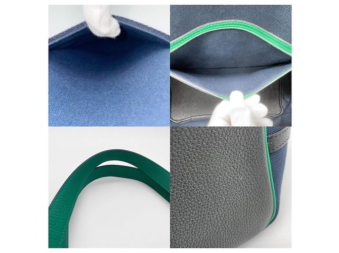 Hermès Borsa Tote Hermes Pure Sangle Blu navy - vista 9