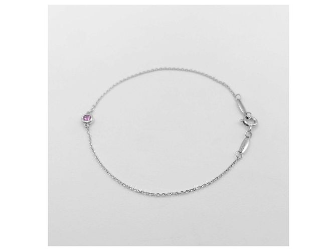 Bracciale con charm Tiffany & Co. in zaffiro rosa Argento - vista 2