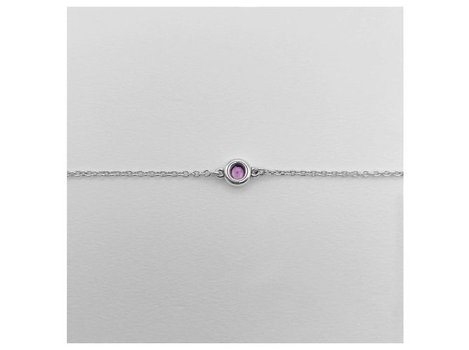 Bracciale con charm Tiffany & Co. in zaffiro rosa Argento - vista 5