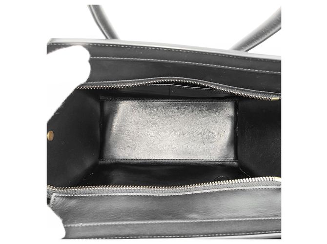 Céline Borsa Luggage Celine in pelle e scamosciato Nero Beige Verde - vista 5