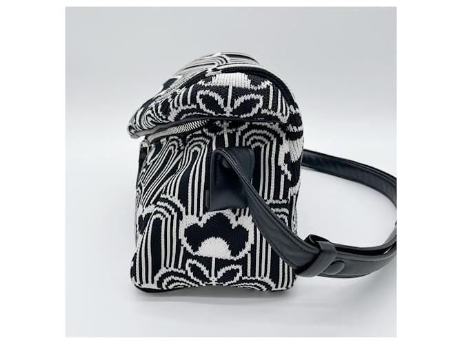 Jacquard Borsa a Spalla Prada Signo Nero - vista 3