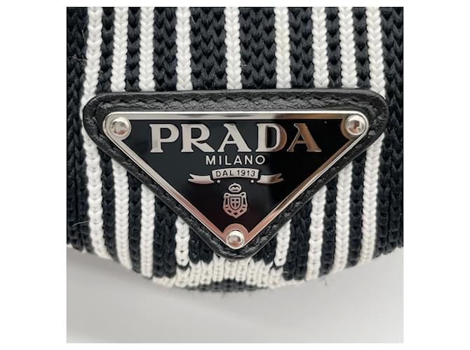Jacquard Borsa a Spalla Prada Signo Nero - vista 9