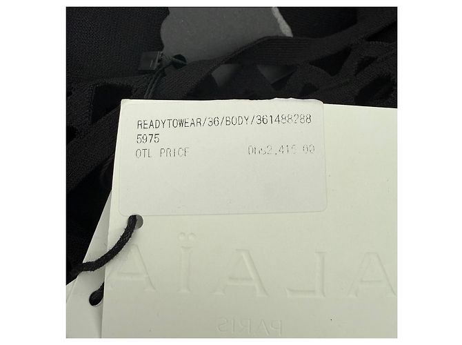 Alaïa Body de malla Vienna - Negro - vista 11