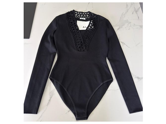 Alaïa Body de malla Vienna - Negro - vista 3