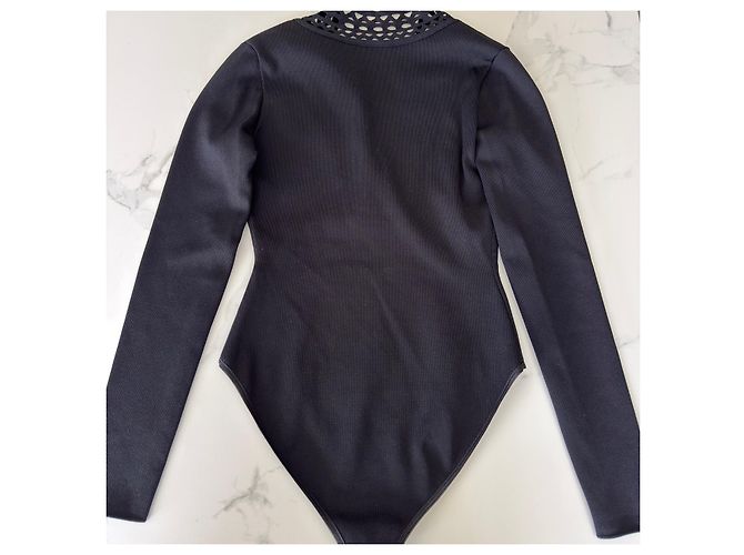 Alaïa Body de malla Vienna - Negro - vista 6
