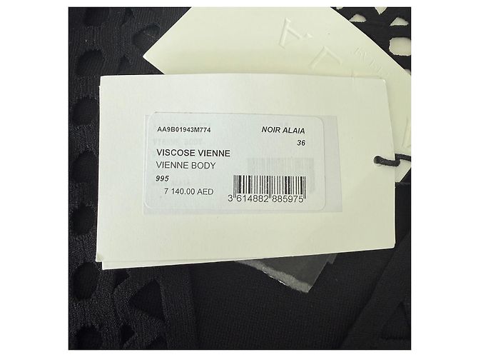 Alaïa Body de malla Vienna - Negro - vista 8