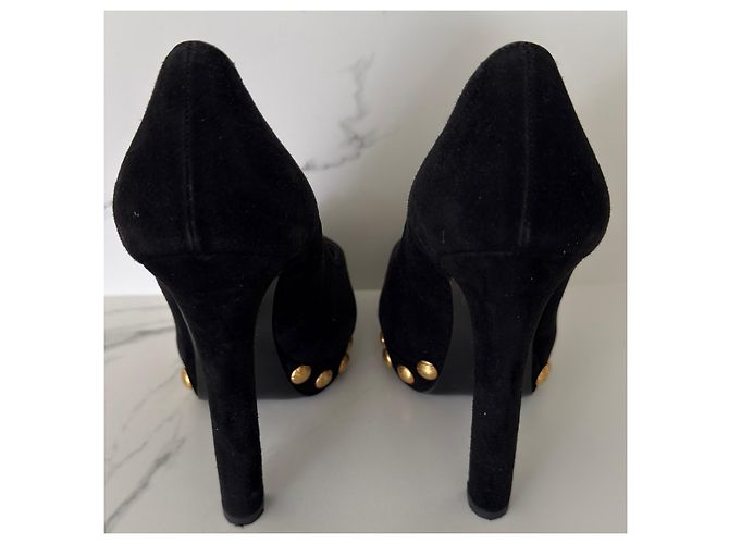 Alexander McQueen Punk Skull Wildleder Pumps Schwarz - Ansicht 6