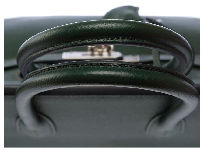 Hermès Borsa HERMES Birkin 30 in Pelle Verde - 103577 - vista 10