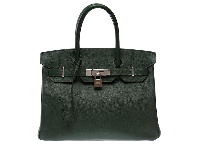 Hermès Borsa HERMES Birkin 30 in Pelle Verde - 103577 - vista 14