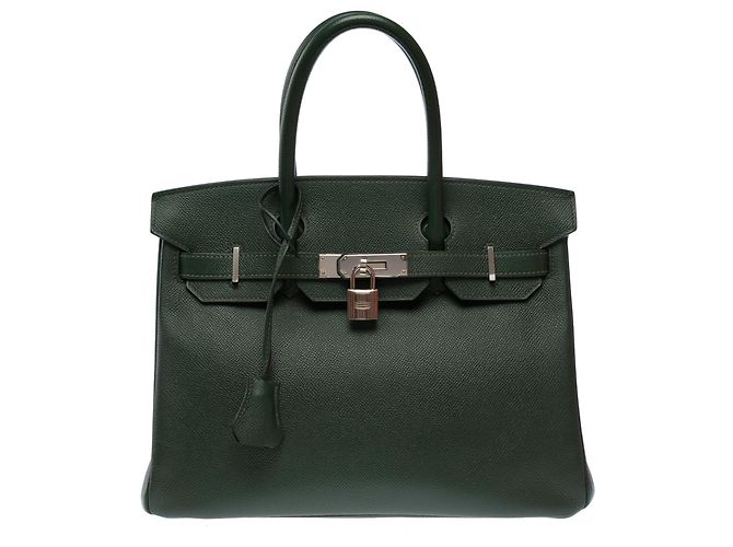 Hermès Borsa HERMES Birkin 30 in Pelle Verde - 103577 - vista 3