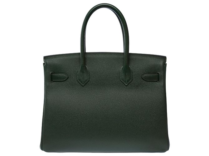 Hermès Borsa HERMES Birkin 30 in Pelle Verde - 103577 - vista 4