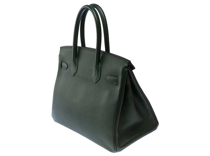 Hermès Borsa HERMES Birkin 30 in Pelle Verde - 103577 - vista 6