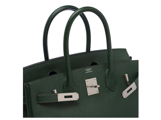 Hermès Borsa HERMES Birkin 30 in Pelle Verde - 103577 - vista 7