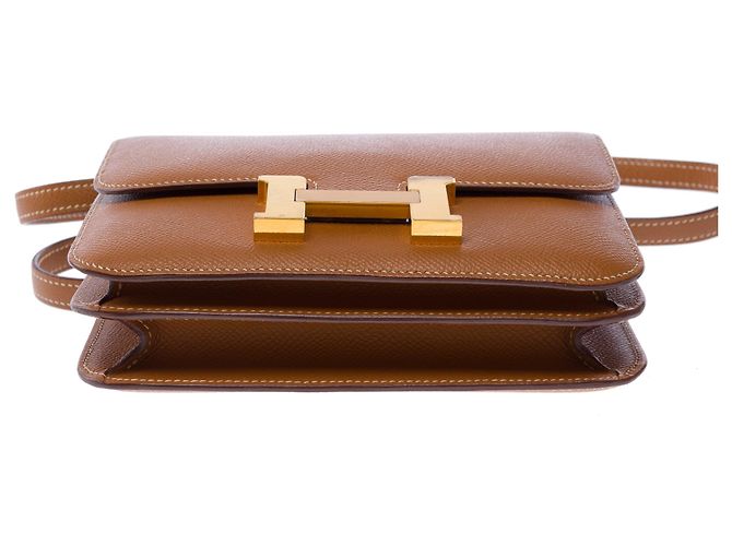 Hermès Borsa HERMES Constance in Pelle Oro - 103549 D'oro - vista 11