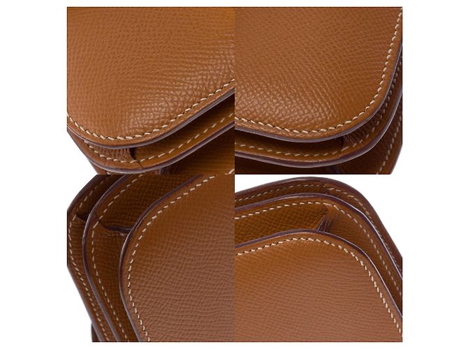 Hermès Borsa HERMES Constance in Pelle Oro - 103549 D'oro - vista 12