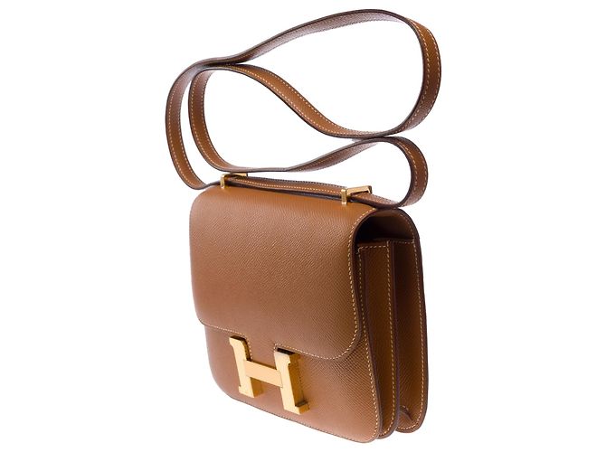 Hermès Borsa HERMES Constance in Pelle Oro - 103549 D'oro - vista 5