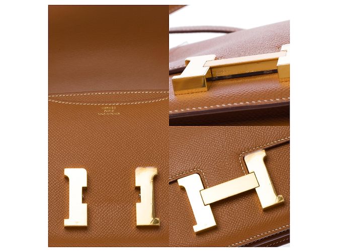 Hermès Borsa HERMES Constance in Pelle Oro - 103549 D'oro - vista 7