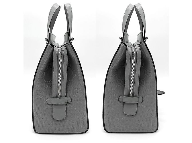 Borsa tote Gucci GG goffrata traforata Marrone - vista 3