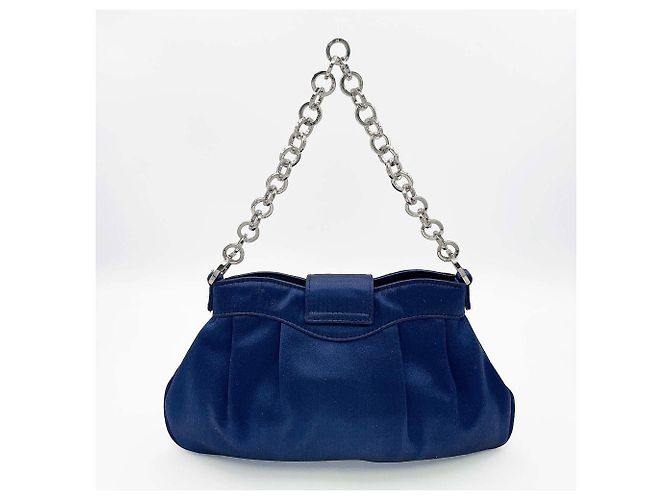 Borsa a tracolla Salvatore Ferragamo Gancini con catena di strass Blu - vista 2