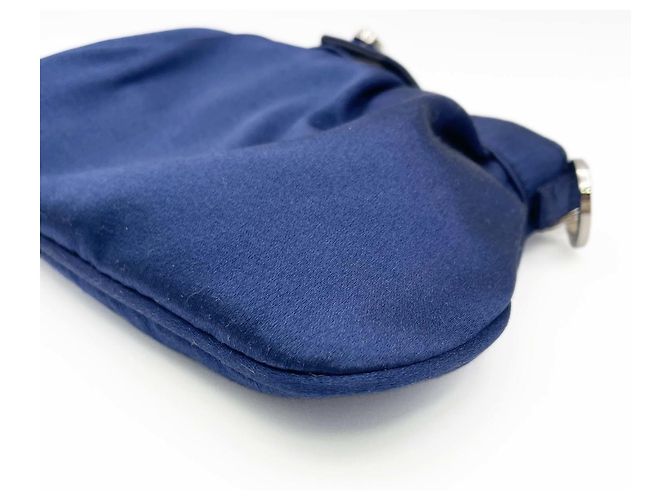 Borsa a tracolla Salvatore Ferragamo Gancini con catena di strass Blu - vista 9