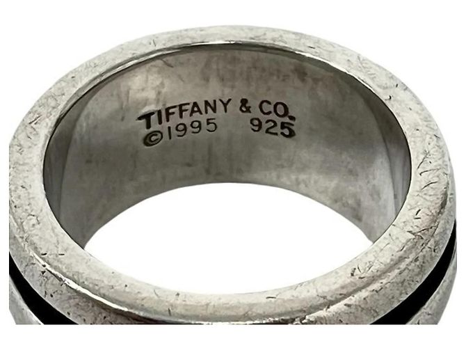 Tiffany & Co. Rillenfassung Doppelstreifen Ring Silber - Ansicht 3