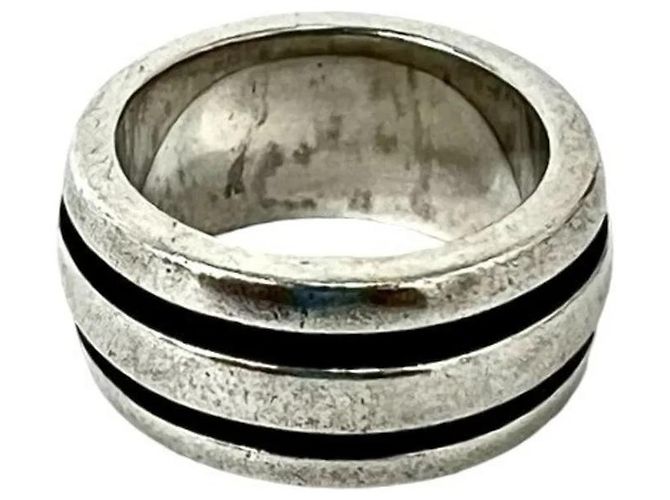 Tiffany & Co. Rillenfassung Doppelstreifen Ring Silber - Ansicht 4