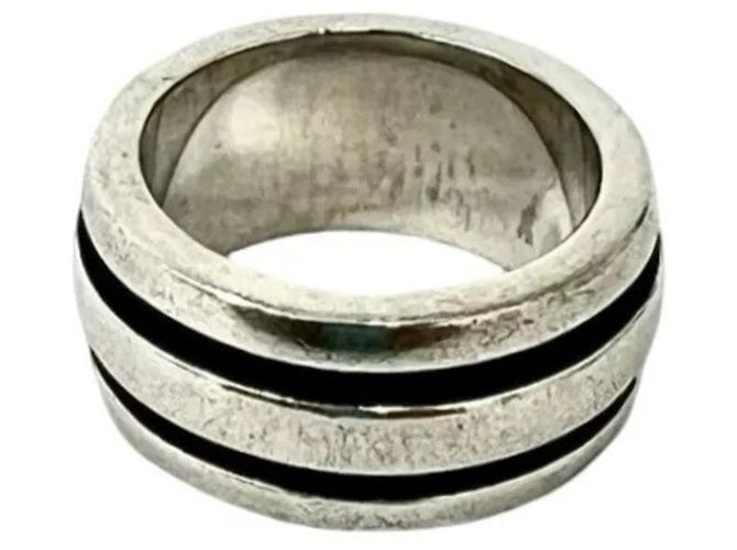 Tiffany & Co. Rillenfassung Doppelstreifen Ring Silber - Ansicht 6