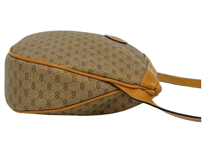 Gucci Vintage Micro GG Logo Leder Schultertasche/Pouch - Ansicht 6