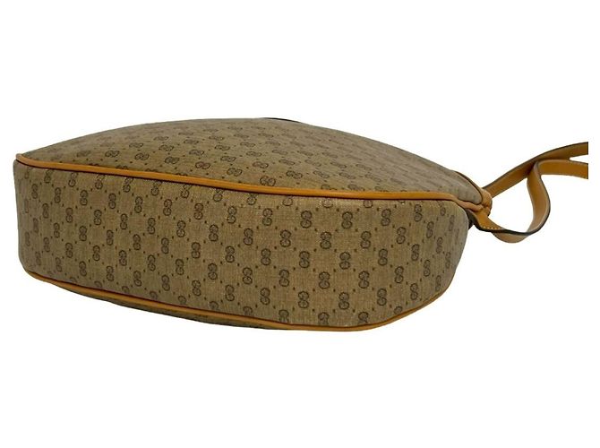 Gucci Vintage Micro GG Logo Leder Schultertasche/Pouch - Ansicht 8