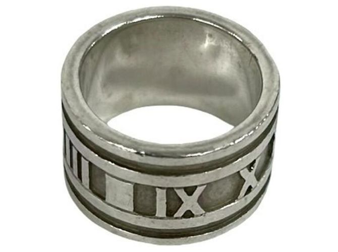 Tiffany & Co Anello Atlas largo in argento sterling 925 Tiffany - vista 4