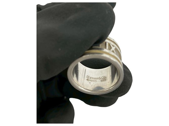 Tiffany & Co Anello Atlas largo in argento sterling Tiffany - vista 3