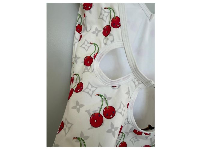 Louis Vuitton Takashi Murakami Cherry Monogram Badeanzug Weiß Rot Monogramm - Ansicht 12
