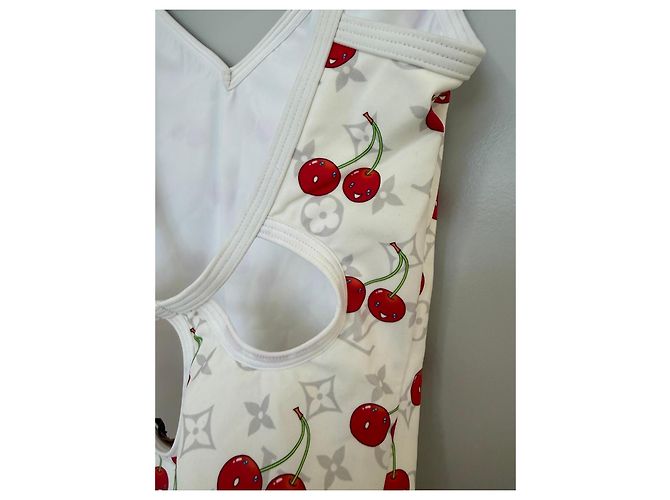 Louis Vuitton Takashi Murakami Cherry Monogram Badeanzug Weiß Rot Monogramm - Ansicht 13