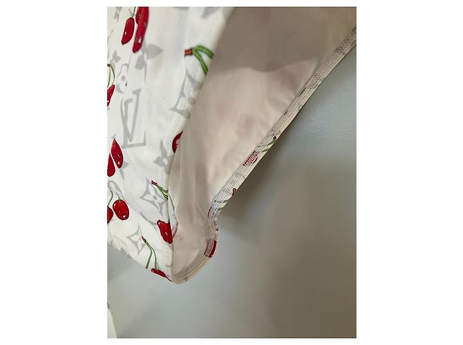 Louis Vuitton Takashi Murakami Cherry Monogram Badeanzug Weiß Rot Monogramm - Ansicht 4