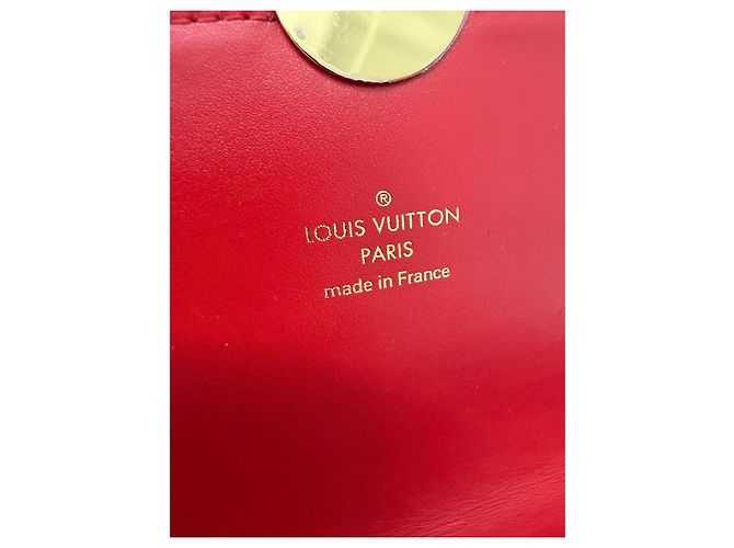 Louis Vuitton Pochette Twist Damier Denim Patchwork Borsa a Spalla Rosso Blu D'oro - vista 11