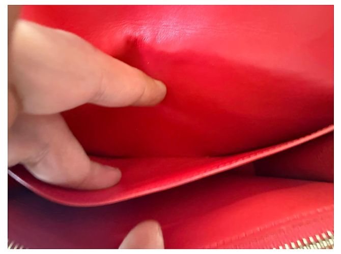 Louis Vuitton Pochette Twist Damier Denim Patchwork Borsa a Spalla Rosso Blu D'oro - vista 4