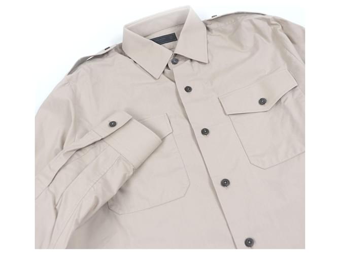 Camisa de manga larga PRADA de algodón Beige - vista 2
