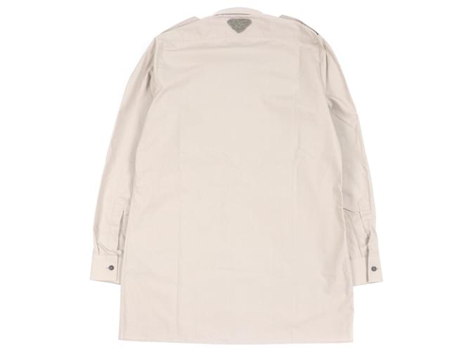 Camisa de manga larga PRADA de algodón Beige - vista 3