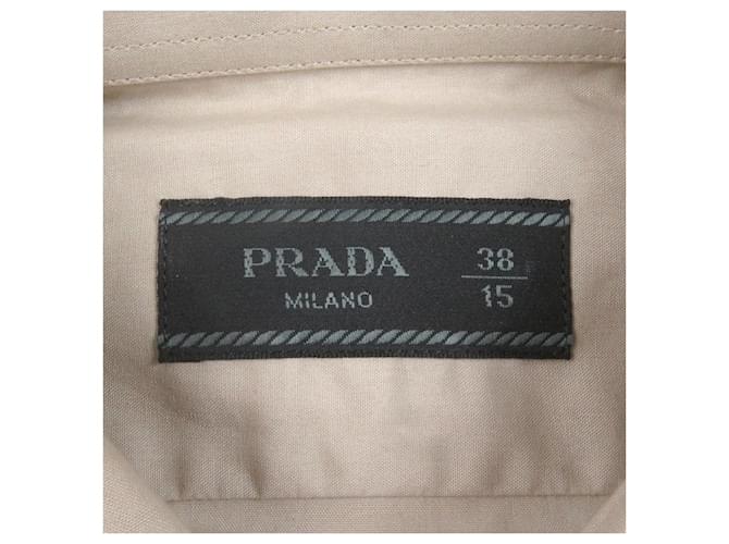 Camisa de manga larga PRADA de algodón Beige - vista 6