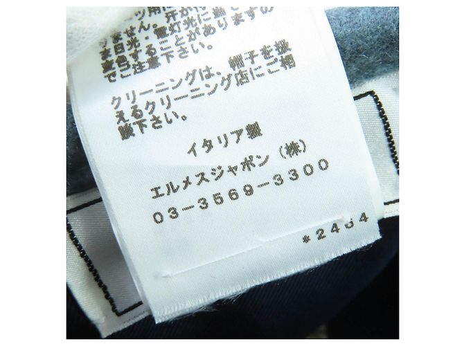 Basco in cashmere Hermès Saint Honor Serie Grigio Blu chiaro - vista 11