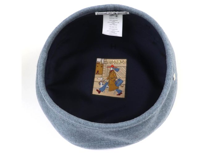 Basco in cashmere Hermès Saint Honor Serie Grigio Blu chiaro - vista 6