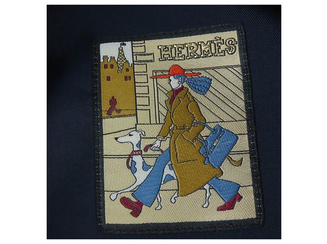Basco in cashmere Hermès Saint Honor Serie Grigio Blu chiaro - vista 8