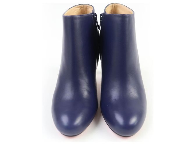 Botines de cuero Christian Louboutin Púrpura - vista 3
