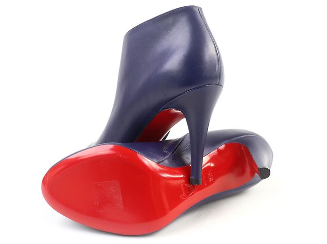 Botines de cuero Christian Louboutin Púrpura - vista 6