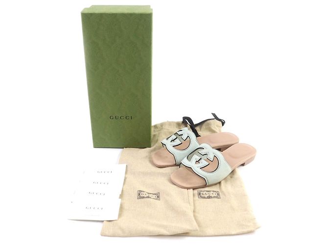 Sandali Gucci in scamoscia Verde - vista 2