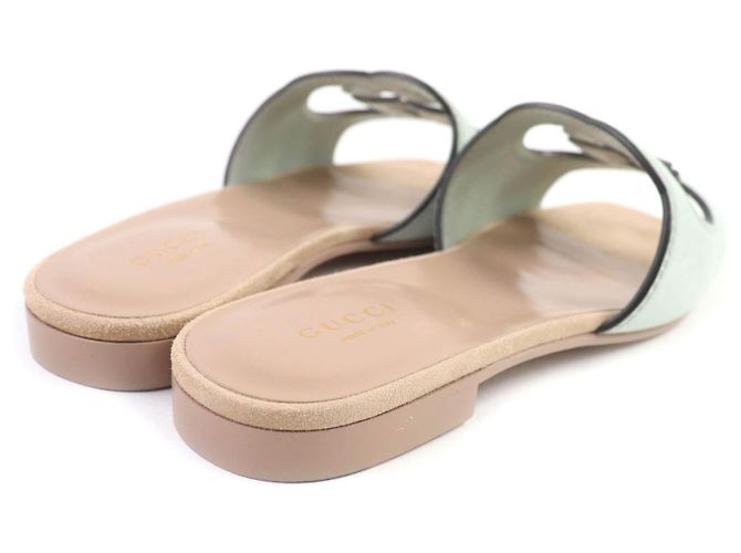Sandali Gucci in scamoscia Verde - vista 3