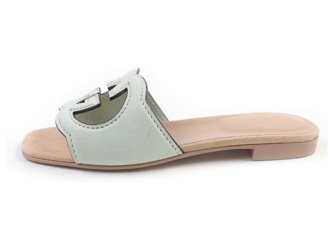 Sandali Gucci in scamoscia Verde - vista 5